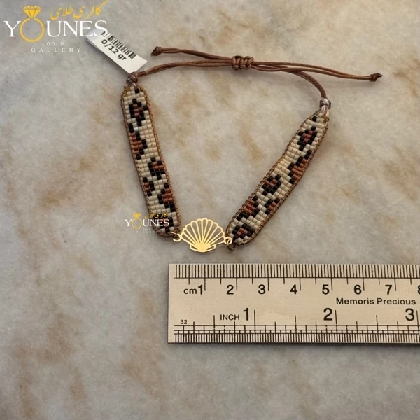 دستبند میوکی پلنگی صدف طلا